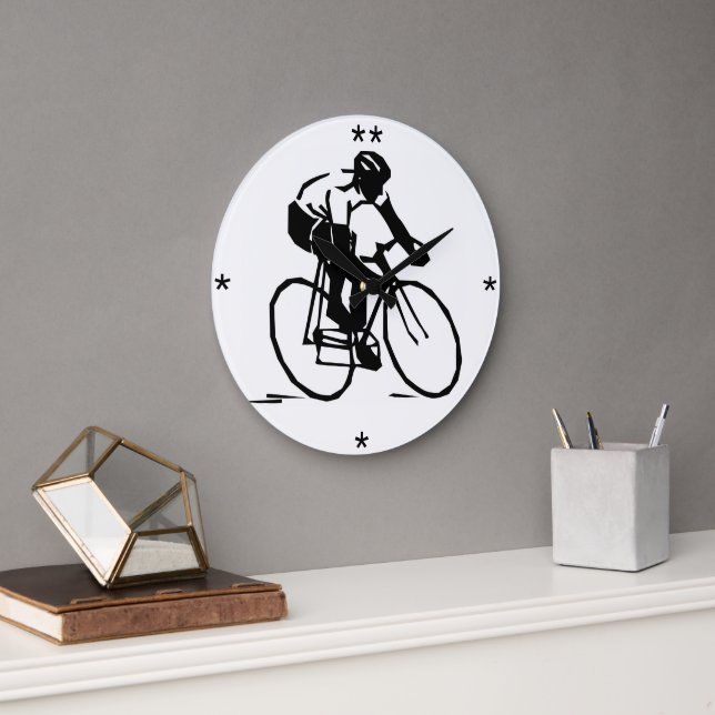 Fahrradfahrer - Individuelle Uhr (Büro)