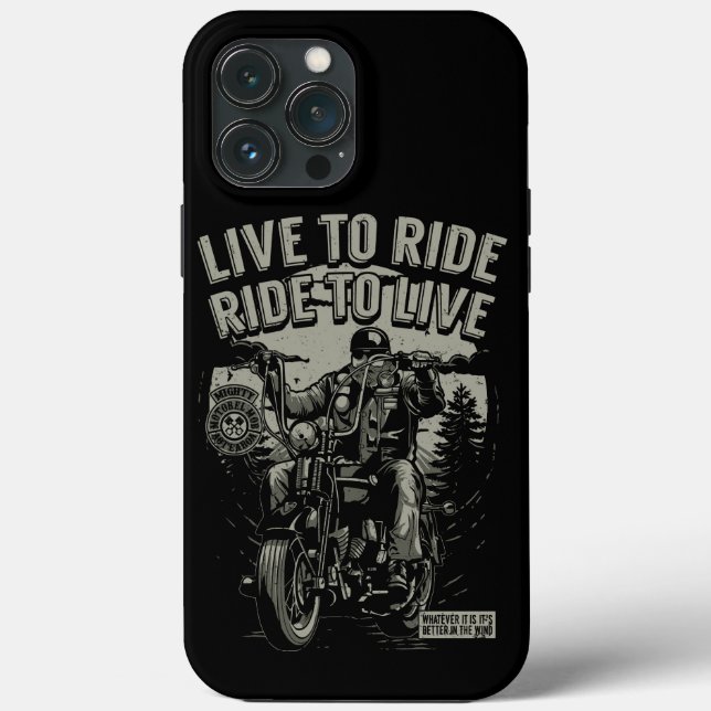 Fahrradfahrer mit Bart zum Leben Case-Mate iPhone Hülle (Rückseite)