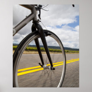 Fahrradfahrer mit hoher Geschwindigkeit, POV Poster