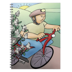 Fahrradfahrer Notizblock