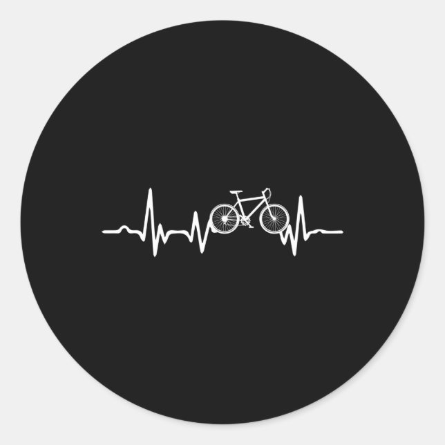 Fahrradfahrer Runder Aufkleber (Vorderseite)