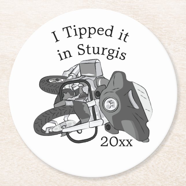 Fahrradfahrer Runder Pappuntersetzer (Vorderseite)