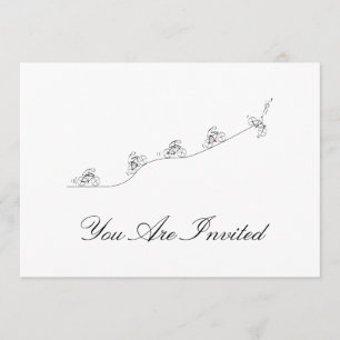 Fahrradfahrer über den Hügel Einladung