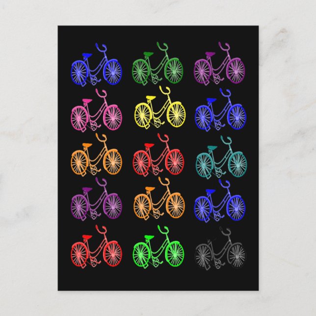 Fahrradgeschenke, Vintag 1950 Fahrraddesign Postkarte (Vorderseite)