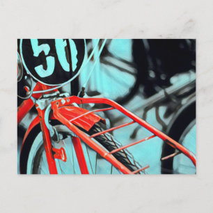 Fahrradgifte für sie postkarte