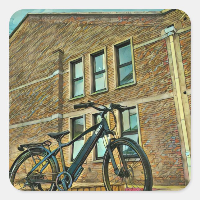 Fahrradgifte für sie quadratischer aufkleber (Vorderseite)