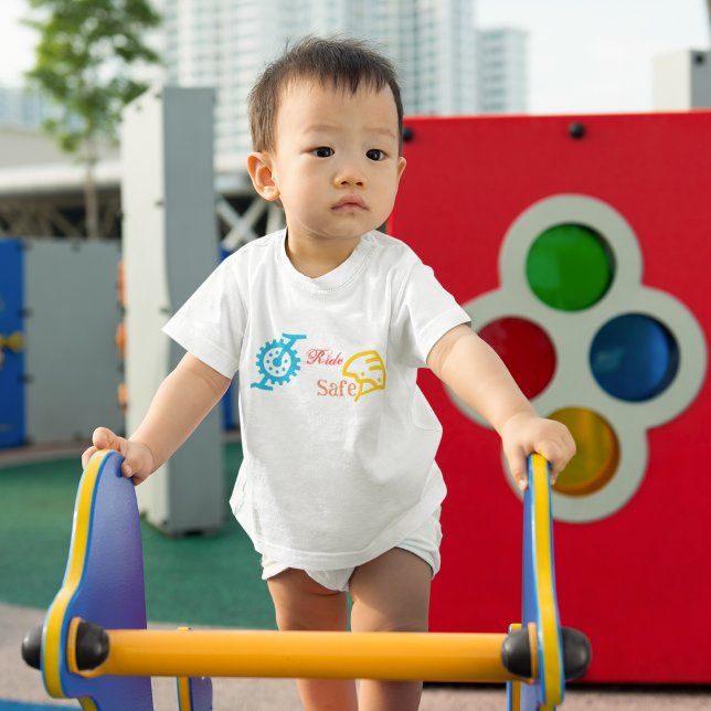 Fahrradhelm Peddle Cartoon Baby T-shirt (baby safety and comfort cycling. )