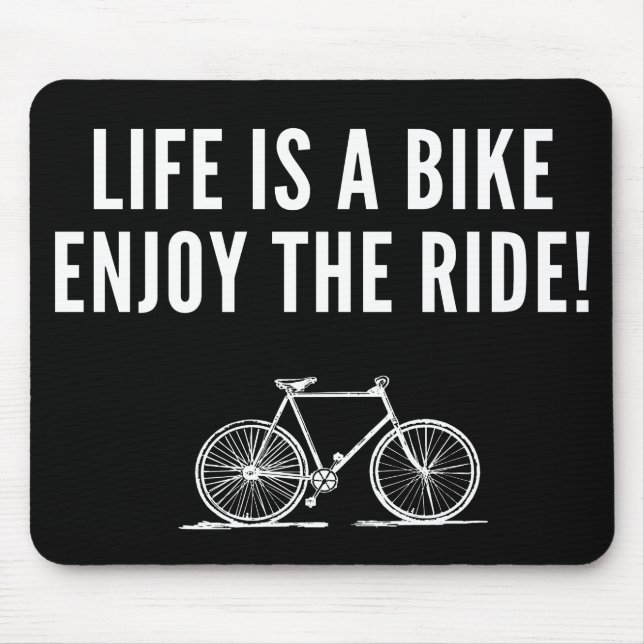 Fahrradinspirierende Zitate Mousepad (Vorne)