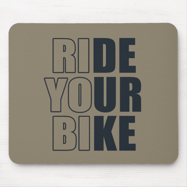 Fahrradinspirierende Zitate Mousepad (Vorne)