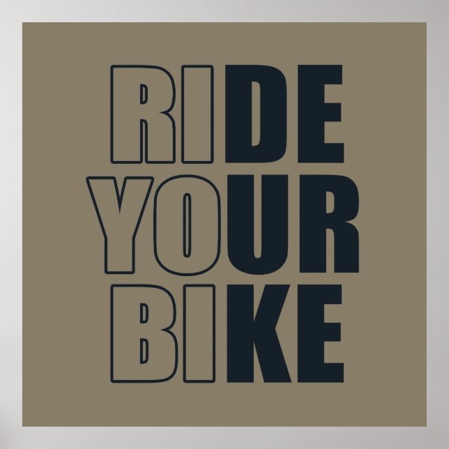 Fahrradinspirierende Zitate Poster (Vorne)