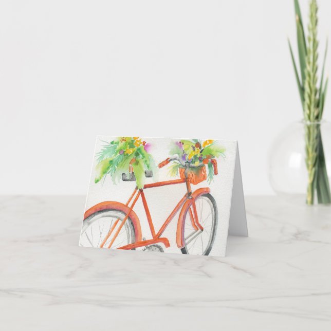 Fahrradkiste Blume Karte (Vorderseite)