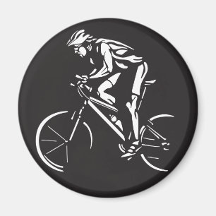 Fahrradklee in umgekehrter Silhouette Magnet