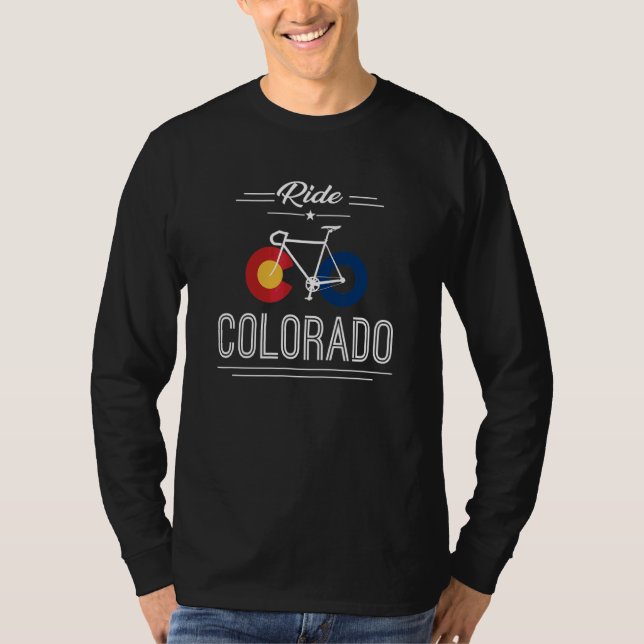 Fahrradkolorado Ride Colorado Inspiriert T-Shirt (Vorderseite)