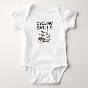 Fahrradkompetenz Niedlicher Radfahrer Baby Strampler
