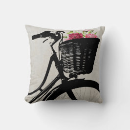 Fahrradkörbe mit Peonies-Kissen Kissen