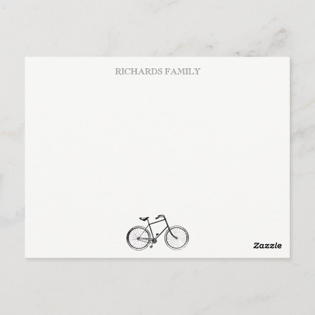 Fahrradkorrespondenzkarten Postkarte (Rückseite)