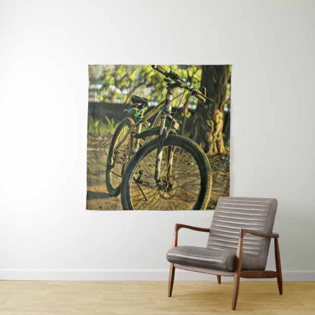 Fahrradkunst Wandteppich (Beispiel)