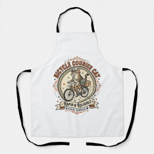 Fahrradkurier Katze Fahrradkurier Katze Vintage Ve Schürze