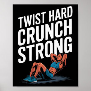 Fahrradkutsche Übung Bodybuilding Fitness Poster