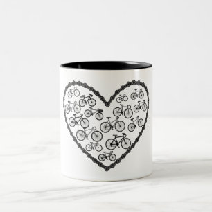 Fahrradliebe Zweifarbige Tasse