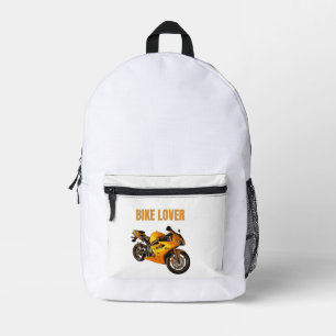 Fahrradliebhaber Motorrad T-Shirt Sport Bike Fah Bedruckter Rucksack