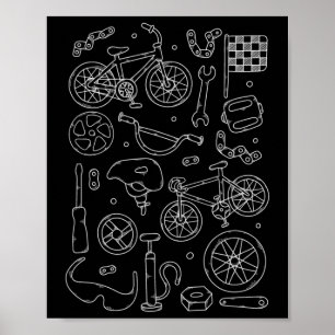 Fahrradliebhaber Mountainbike Downhill-Fahren Mtb- Poster