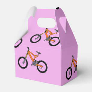 Fahrradmuster auf Rosa Geschenkschachtel