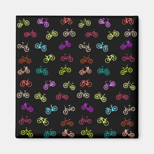 Fahrradmuster Einladung Gewebepapiersocken Magnet (Vorne)