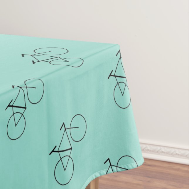 Fahrradmuster in Robin Egg Blue Elegant Tischdecke (Beispiel)