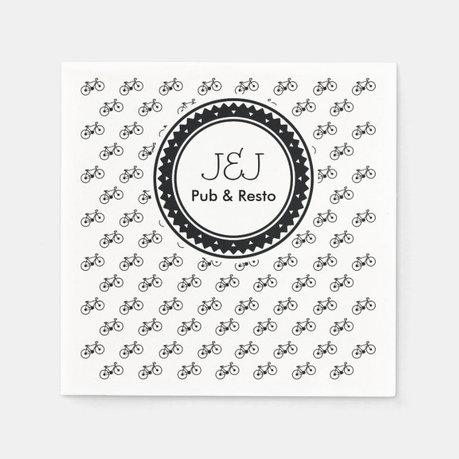 Fahrradmuster Serviette (Vorderseite)