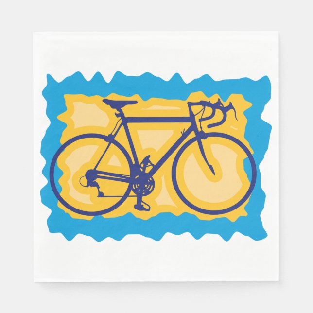 Fahrradpapier Napkins Briefmarke Serviette (Vorderseite)