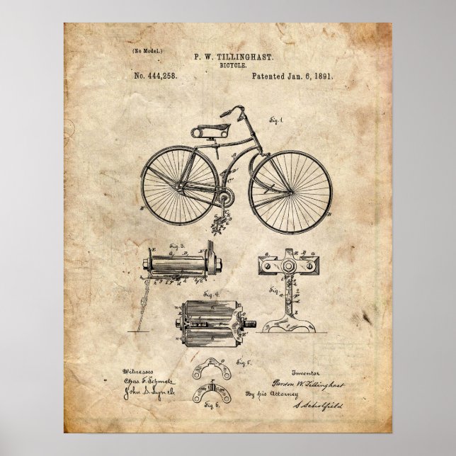 Fahrradpatent Poster (Vorne)