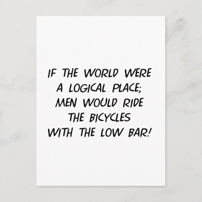 Fahrradphilosophie Postkarte (Vorderseite)