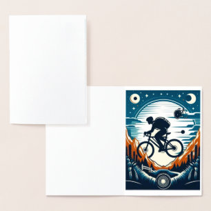 Fahrradplakatpostkarte Folienkarte