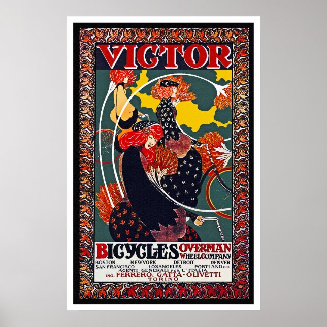 Fahrradposter: Victor Bicycles - William Bradley Poster (Vorne)