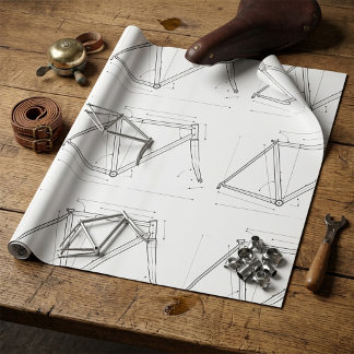 Fahrradrahmen-Geometrie-Diagramm Geschenkpapier