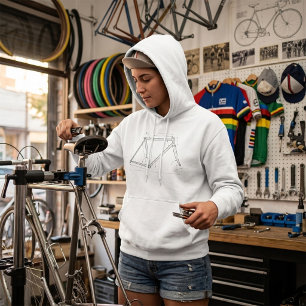Fahrradrahmen-Geometrie-Diagramm  Hoodie