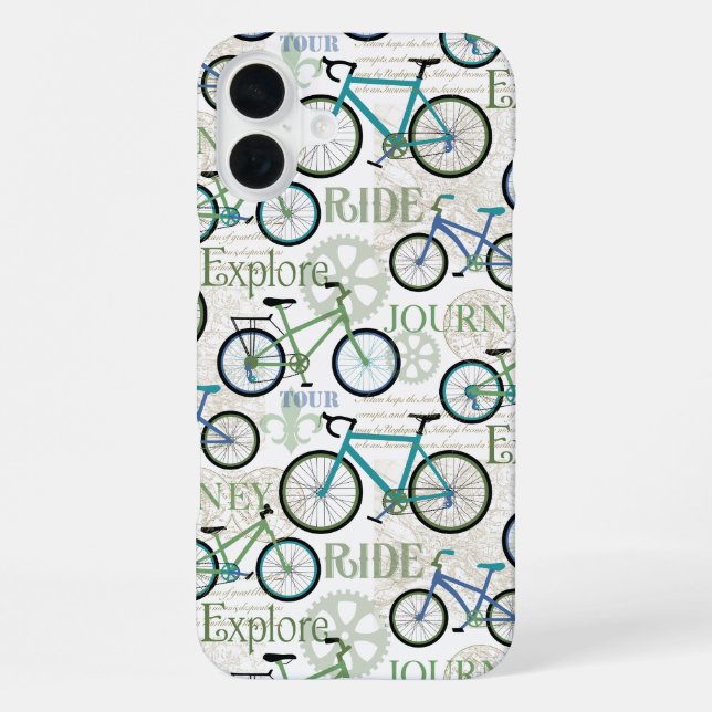 Fahrradreise Blau iPhone Hülle (Rückseite)