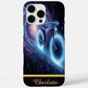 Fahrradrennen durch einen wirbelnden kosmischen Tu iPhone 16 Pro Max Hülle