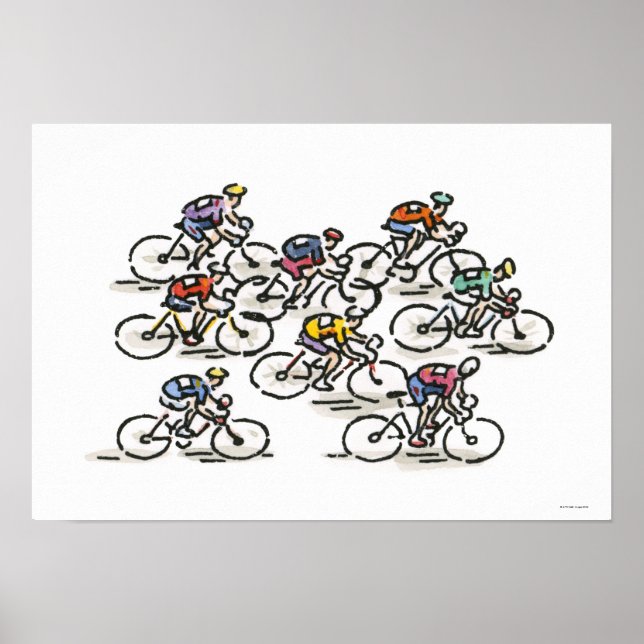 Fahrradrennen Poster (Vorne)