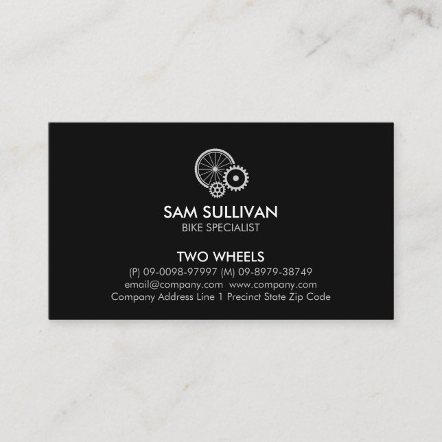 Fahrradreparaturfahrerkarte Visitenkarte (Vorderseite)