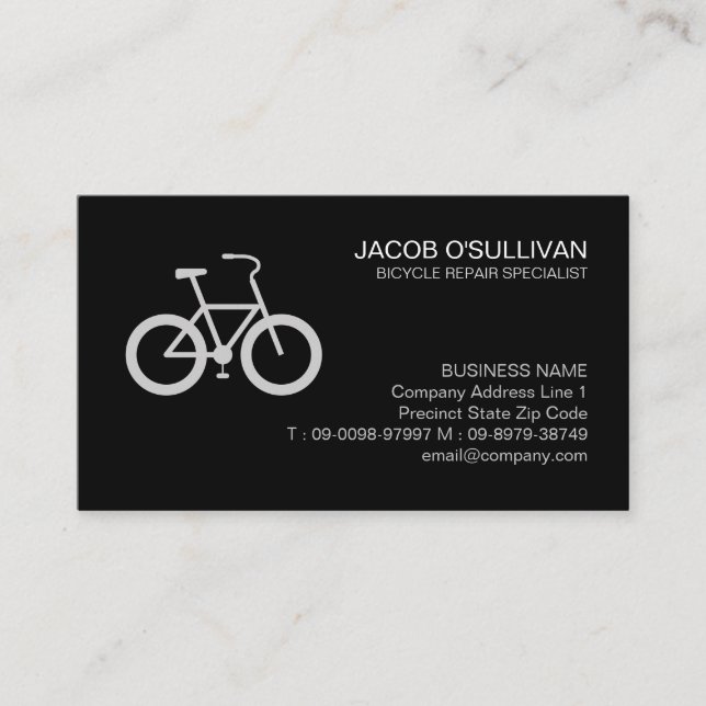 Fahrradreparaturfahrerkarte Visitenkarte (Vorderseite)