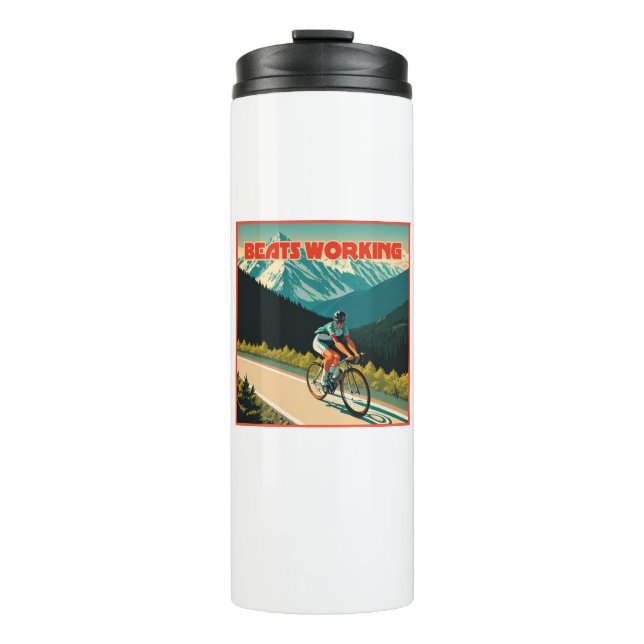 Fahrradschläger Thermosbecher (Vorderseite)