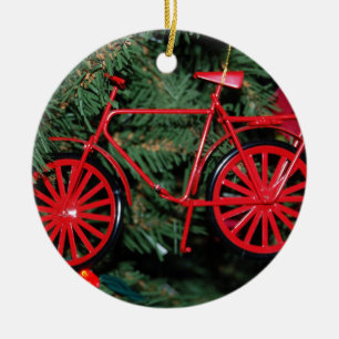 Fahrradschmuck auf einem Weihnachtsbaum Keramik Ornament