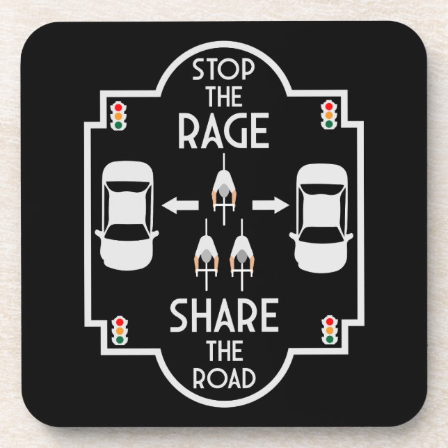 Fahrradsicherheit Getränkeuntersetzer (Vorderseite)