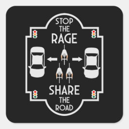 Fahrradsicherheit Quadratischer Aufkleber