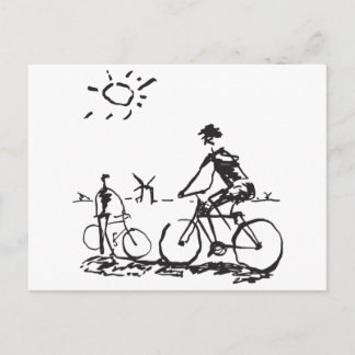 Fahrradskizze Postkarte
