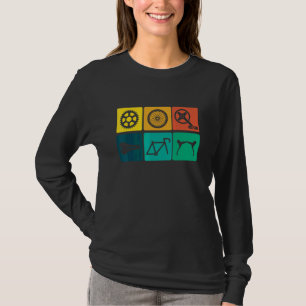 Fahrradteile Radfahren Radfahren Radfahrer Grafik T-Shirt