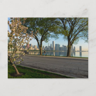 Fahrradtour nach unten Solidaritätskarte Postkarte