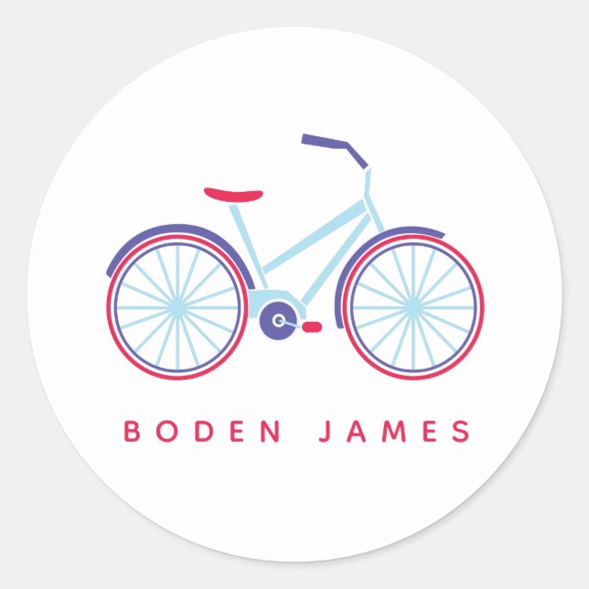 Fahrradtour Runder Aufkleber (Vorderseite)